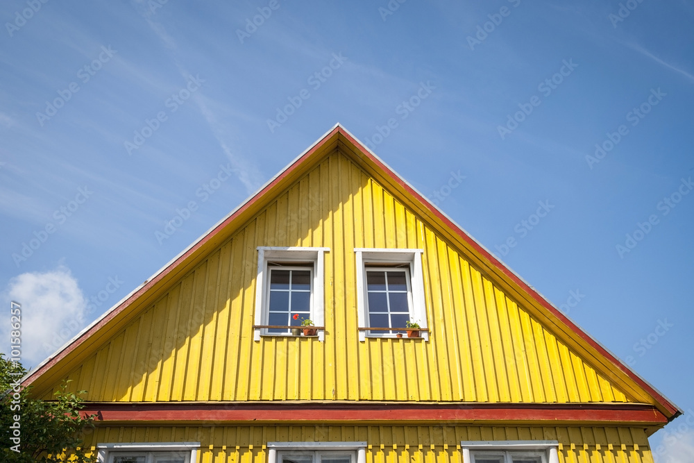 Obraz na plátně Typical lithuanian house