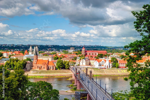 Skyline of Kaunas, Lithuania photo