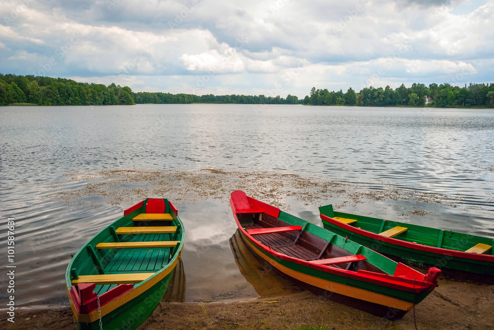 Boats by the lake, Trakai, Lithuania