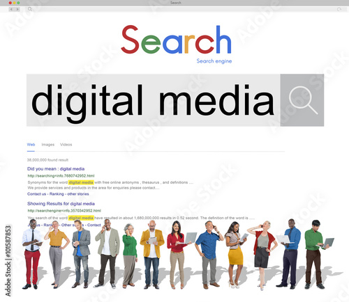 Digital Media Network Multimedia Technology Concept