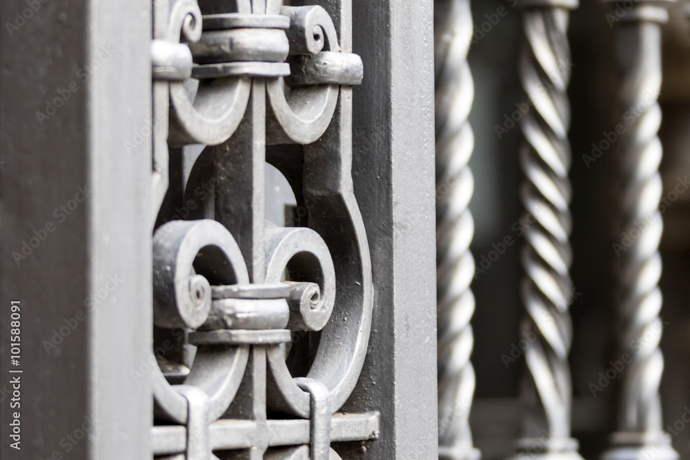 The element of metal forged fence The element of metal forged fence