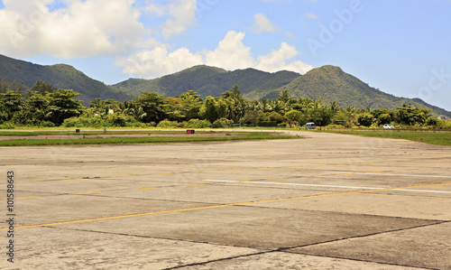 Praslin Island Airport also known as Iles des Palmes 