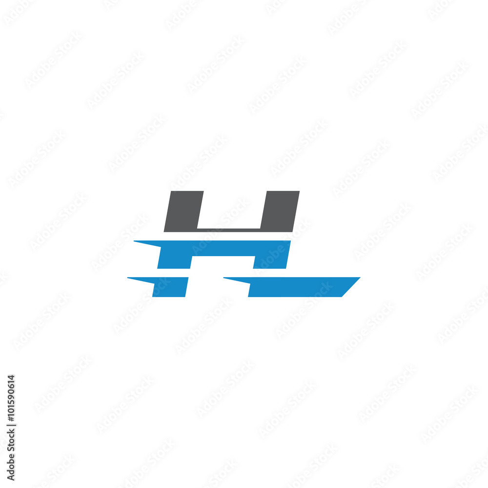 Simple Modern Dynamic Letter Initial Logo hl Simple Modern Dynamic Letter Initial Logo hl