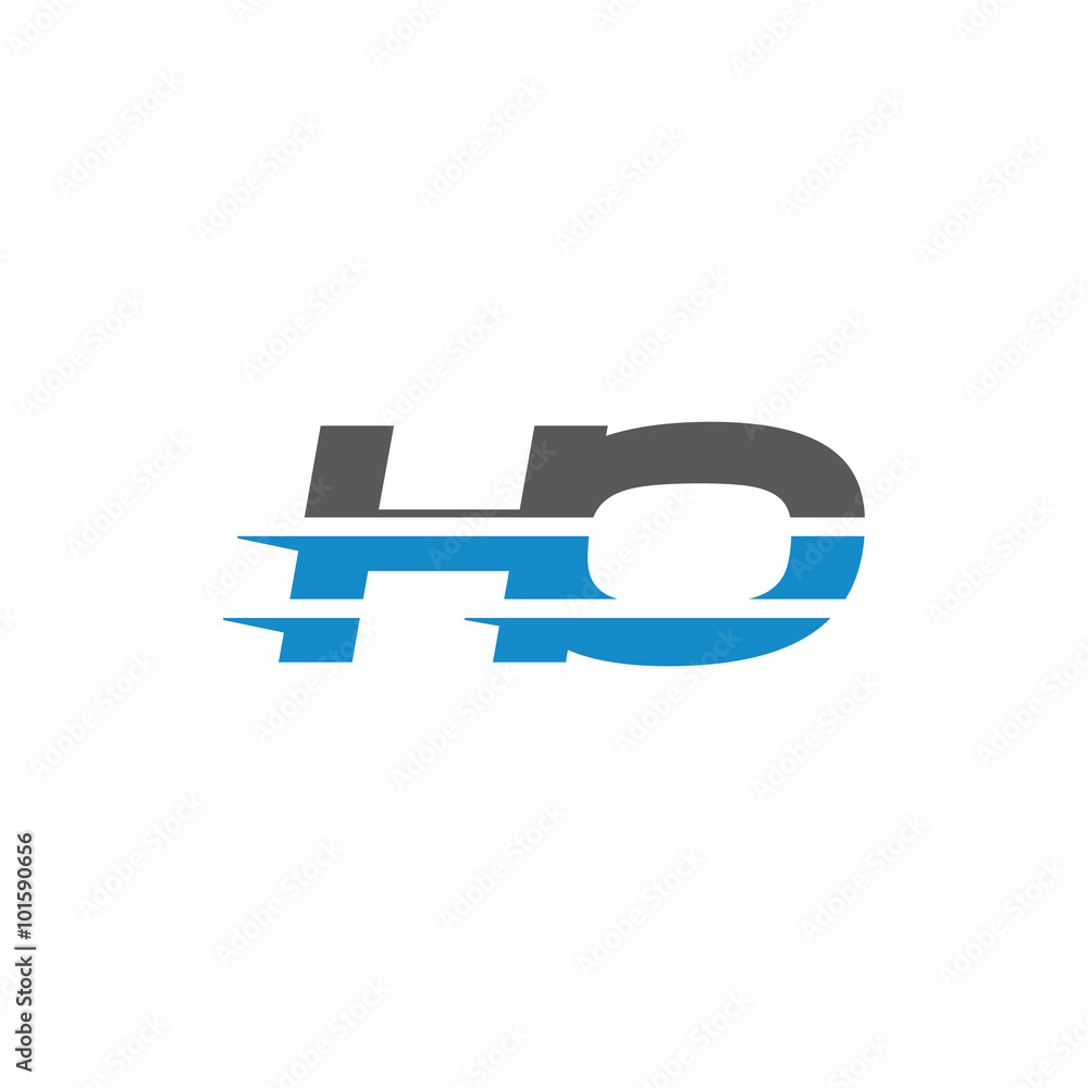 Simple Modern Dynamic Letter Initial Logo ho Simple Modern Dynamic Letter Initial Logo ho