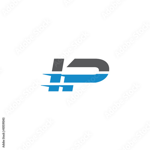 Simple Modern Dynamic Letter Initial Logo ip