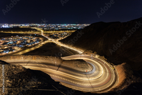 Winding road in Muscat, Oman photo