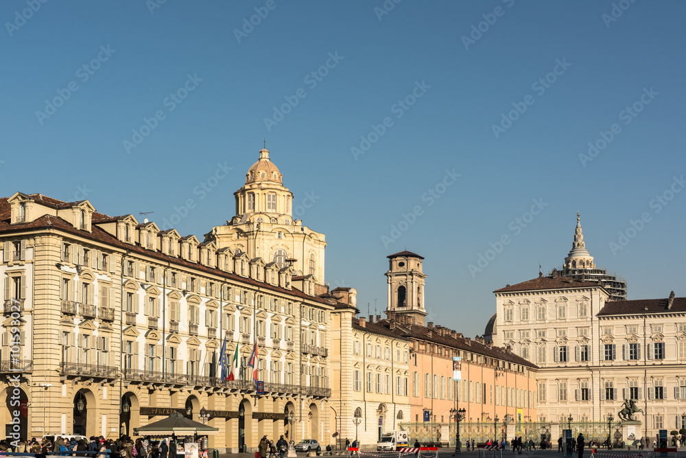 Piazza Castello in Turin, Italy
