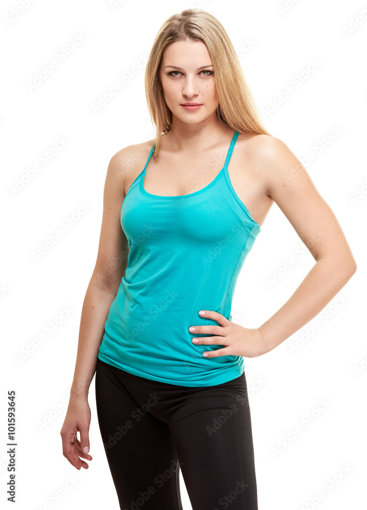 slim Aerobics fitness woman portrait slim Aerobics fitness woman portrait
