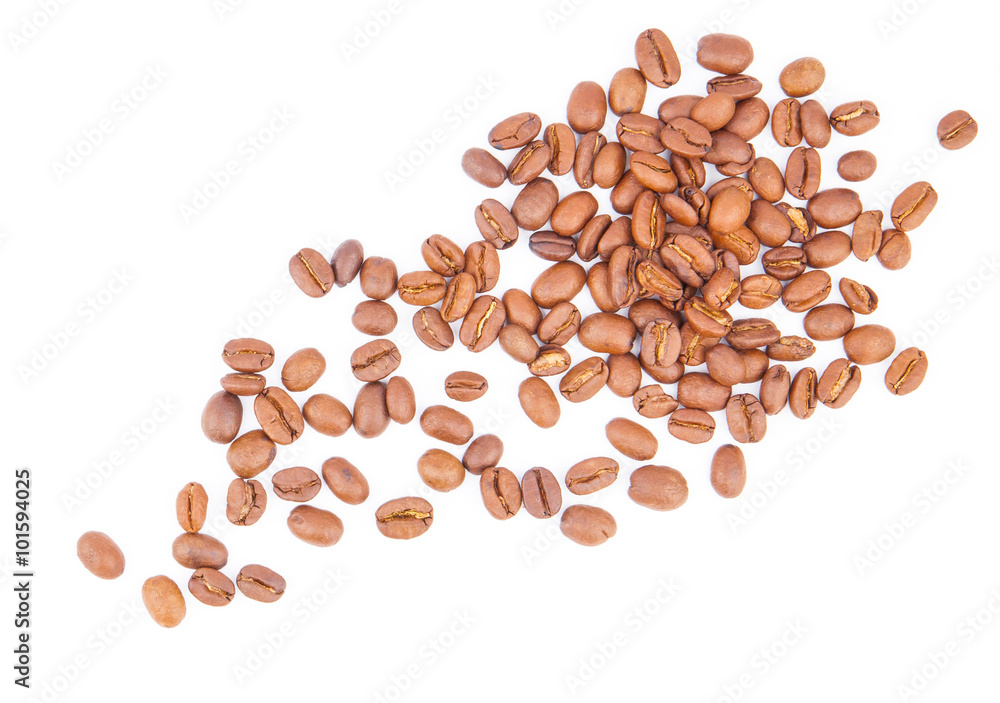 Coffee beans on white Coffee beans on white