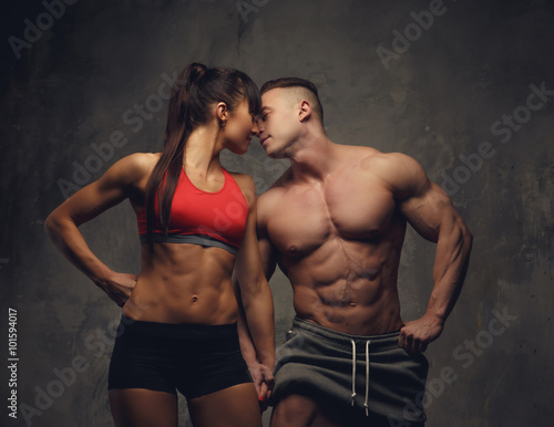 Athletic fitness couple.