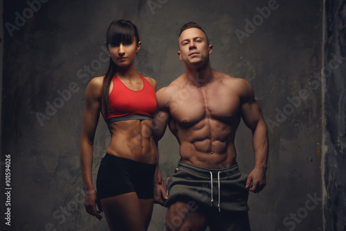 Athletic fitness couple.
