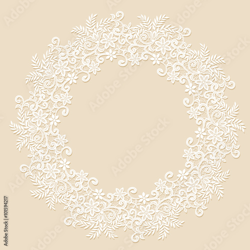 White lace frame