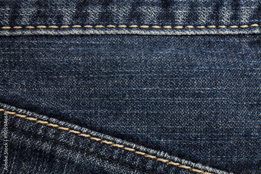 Blue jeans sewing line of closeup texture. Blue jeans sewing line of closeup texture.