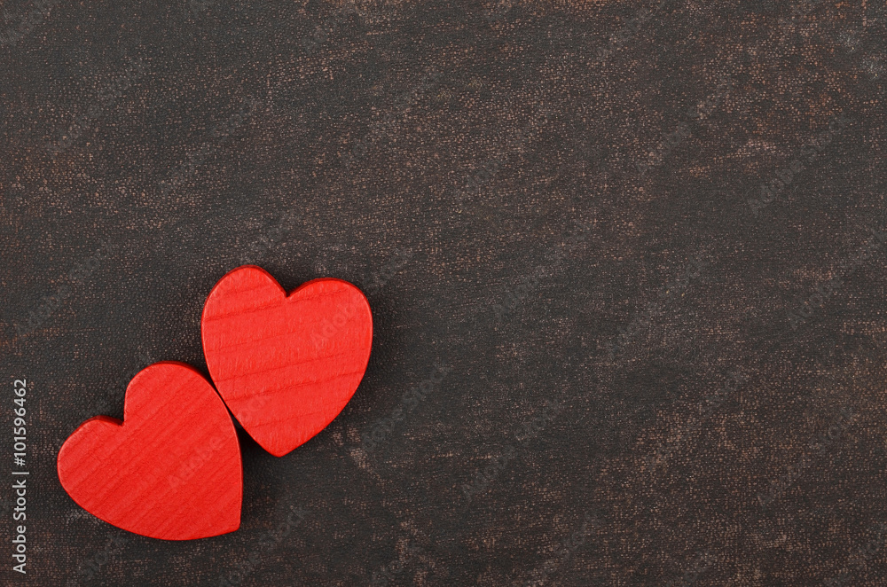 Obraz premium Heart on leather background