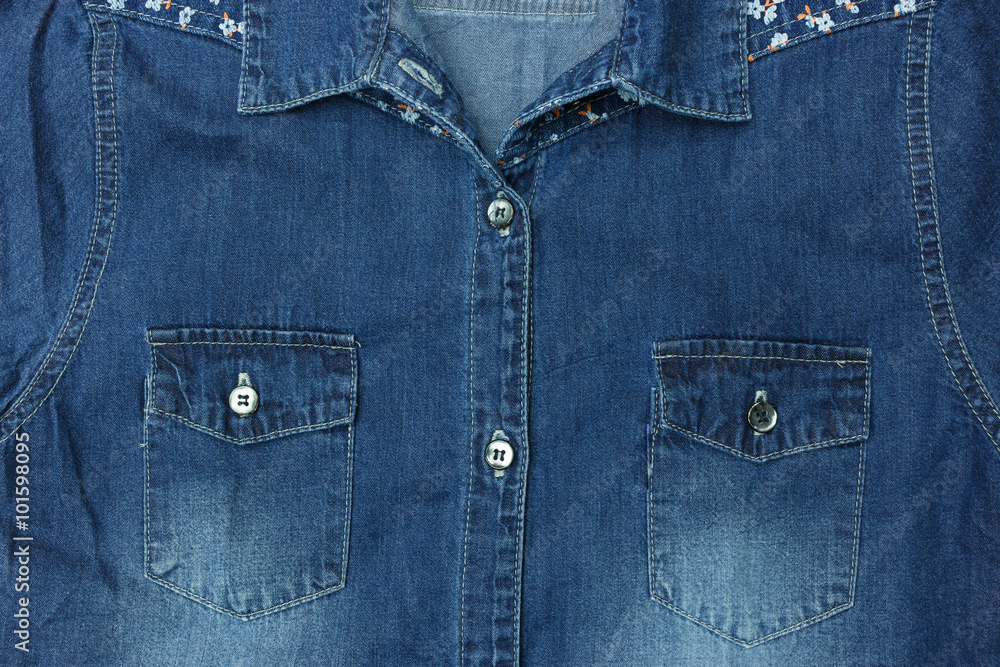 Blue jean shirt pattern for background. Blue jean shirt pattern for background.