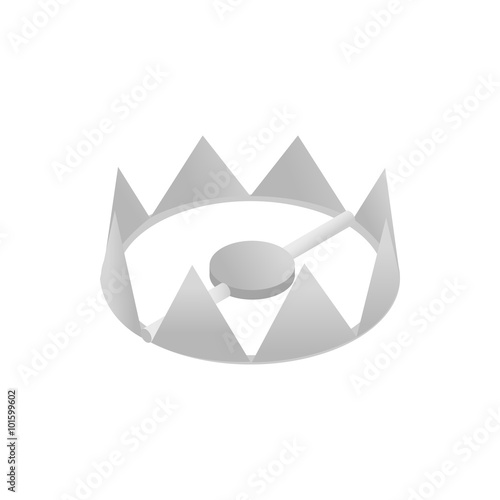 Sharp metal trap isometric 3d icon