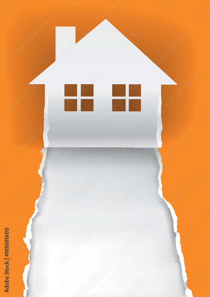 House for sale advertisement template Illustration of ripped paper House for sale advertisement template Illustration of ripped paper