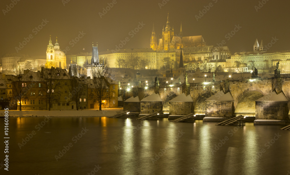 Winter Prague at Night