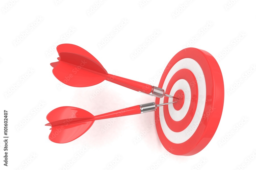 Three arrows darts in center. Three arrows darts in center.