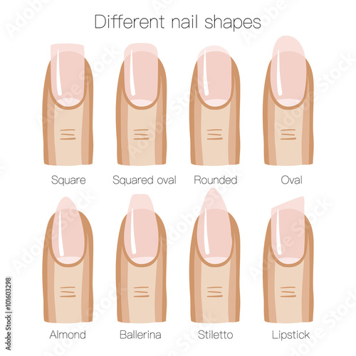 Set of different shapes of nails © merion_merion