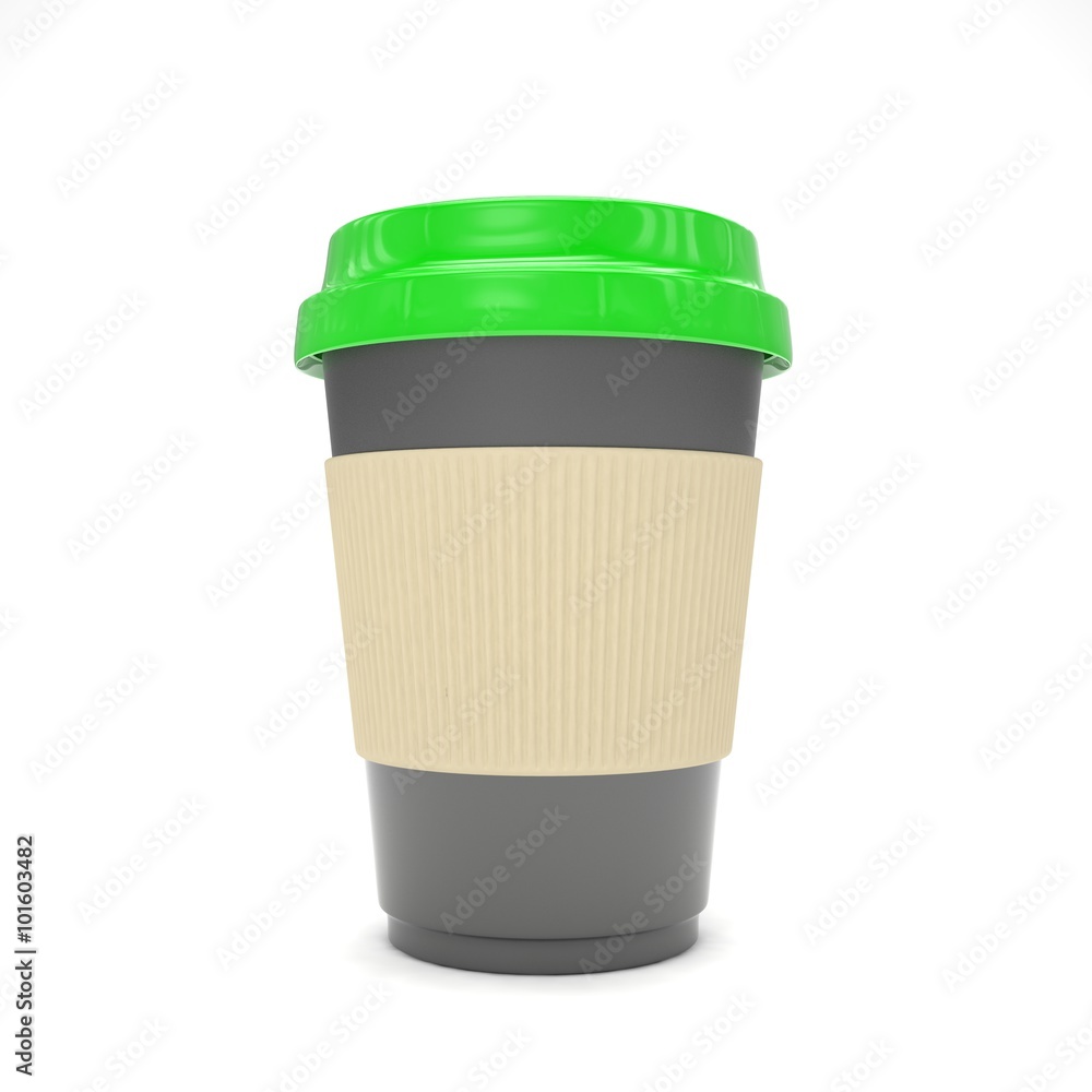 Coffee to go on white Coffee to go on white