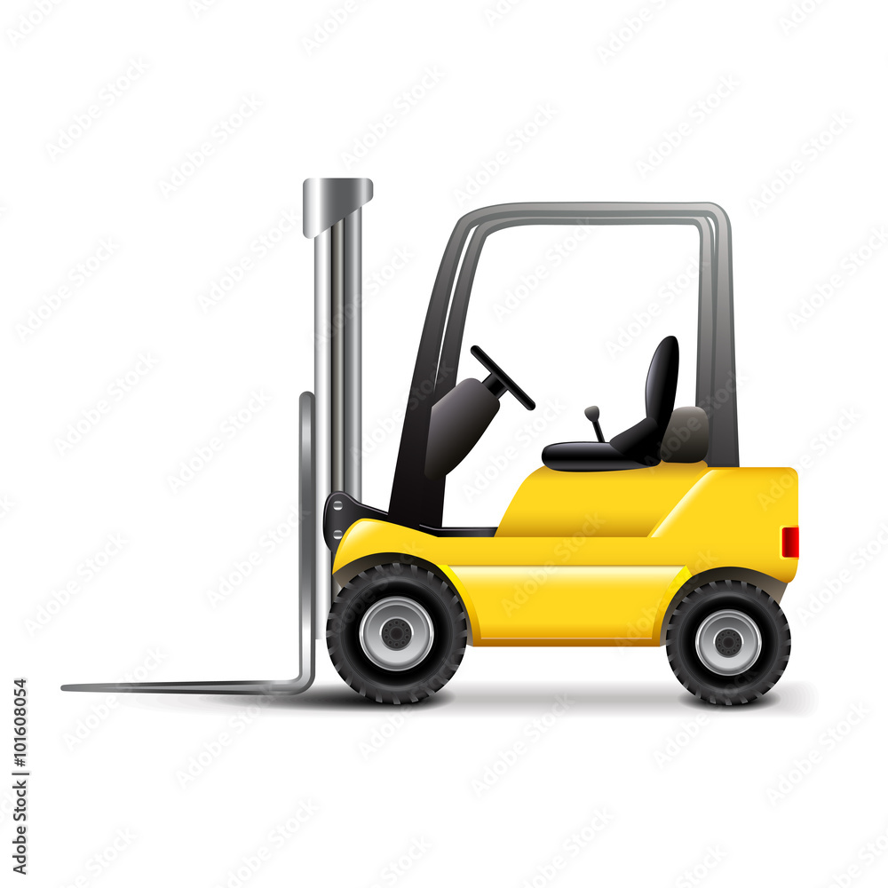 Forklift isolated on white vector
