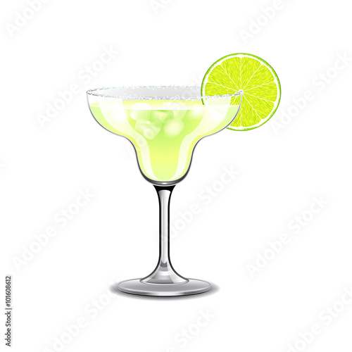 Margarita cocktail isolated on white vector