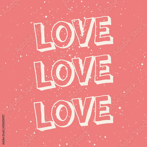 Lettering valentine s day card