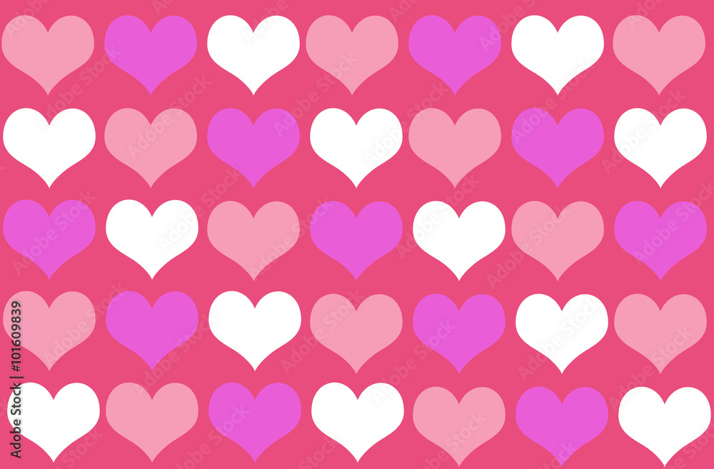 Valentines heart background illustration.