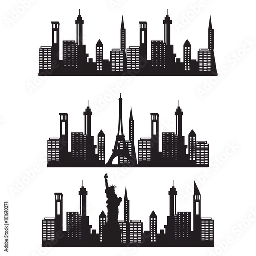 City skyline set