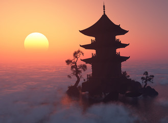 Rollo Buddha Buddha Statue im Sonnenuntergang  © Kovalenko I