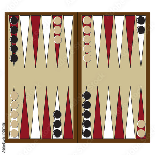 Print op canvas Backgammon game