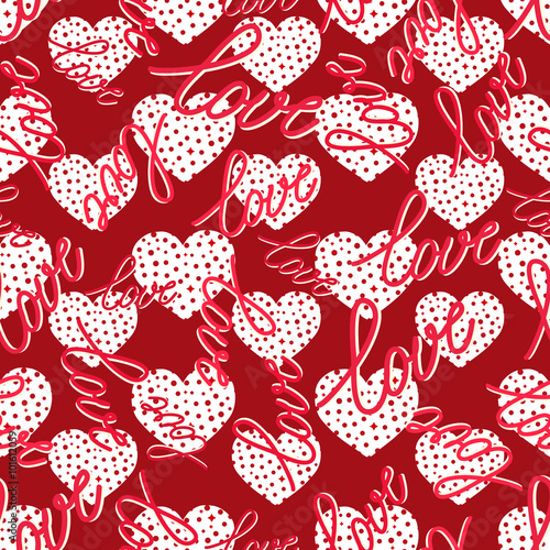 pattern with hearts seamless