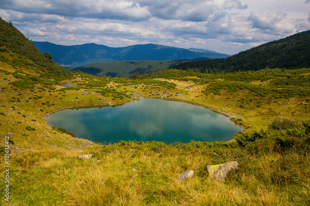 Carpathian mountain lake