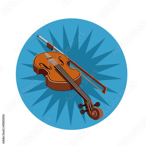 Icon violin music/ Icon musical violin and bow for creative imagination and the icon and Site 