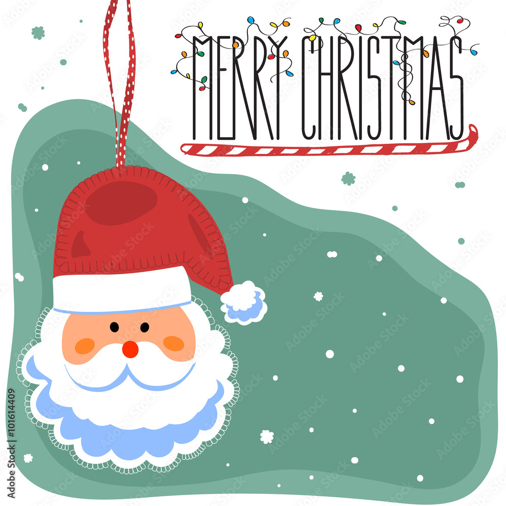 Merry Christmas post card with Santa Clause. Merry Christmas post card with Santa Clause.