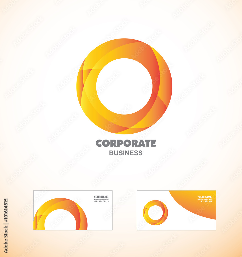 Corporate orange business circle logo icon Corporate orange business circle logo icon