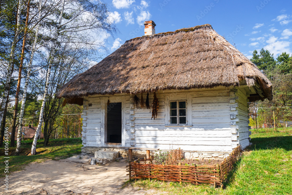 Old log hause in an open-air ethnography museum in Wygielzow, Poland Old log hause in an open-air ethnography museum in Wygielzow, Poland