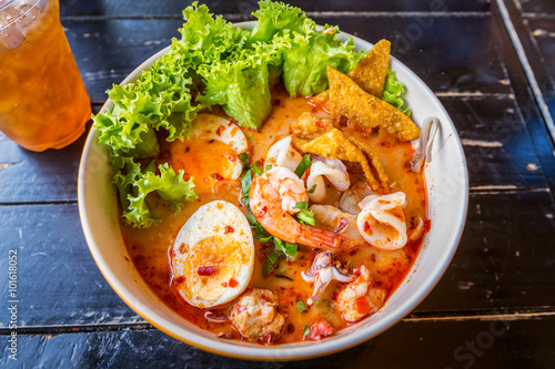 noodle tom yum and thai food with delicious