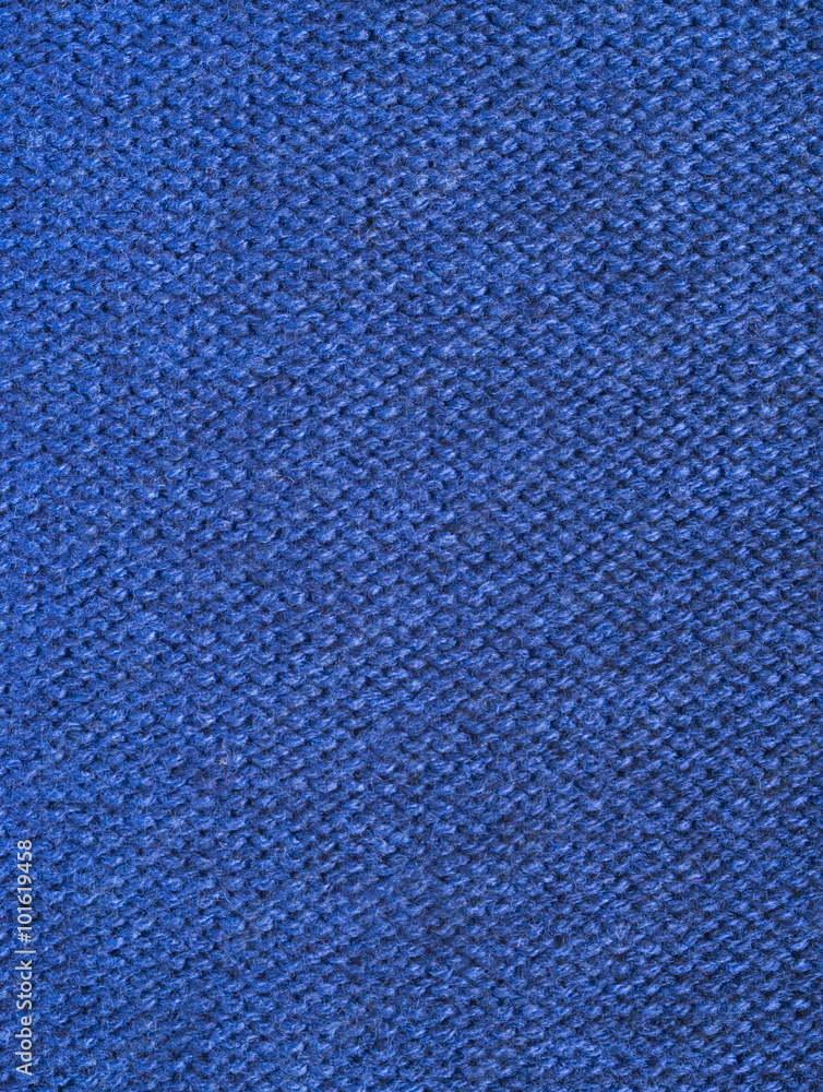 Blue Knitted Fabric Texture, Background Blue Knitted Fabric Texture, Background