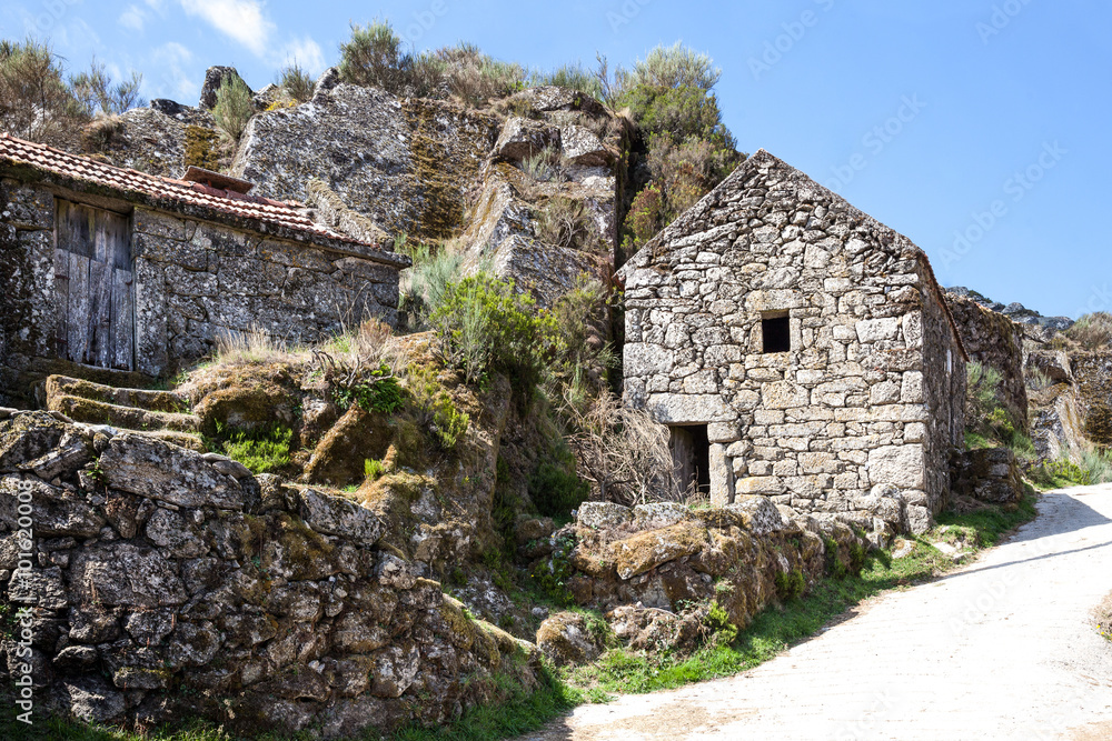 old Portuguese village in the mountains