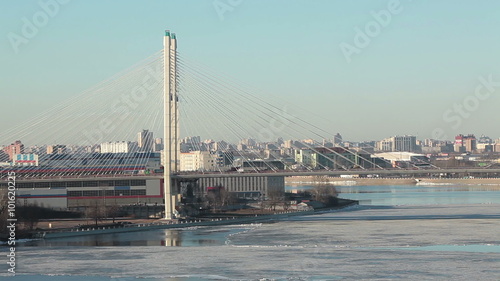 The Big (Bolshoy) Obukhovsky Bridge is the newest bridge across Neva river in St. Petersburg, Russia. City ring road
 photo