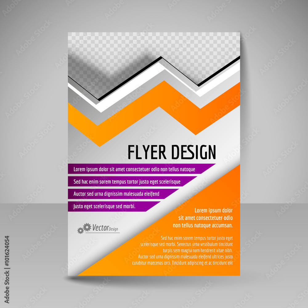 Template of flyer for business brochures, presentations, website Template of flyer for business brochures, presentations, website