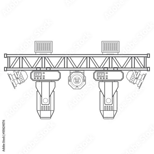 outline stage metal truss concert lighting equipment.
