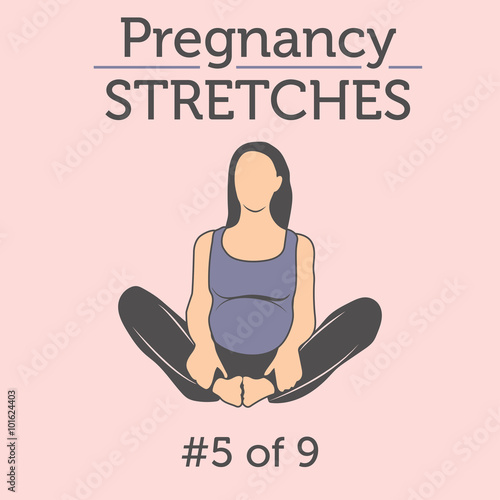 A Beautiful Young Lady doing her Daily Pregnancy Stretches and Workouts
