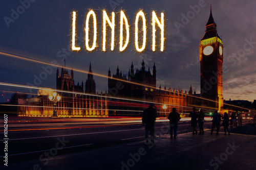 London Big Ben und Westminster Palast  Parlament von England  mi