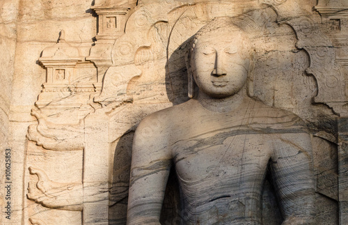 Seated Buddha, Gal Vihara, Polonnaruwa, Sri Lanka