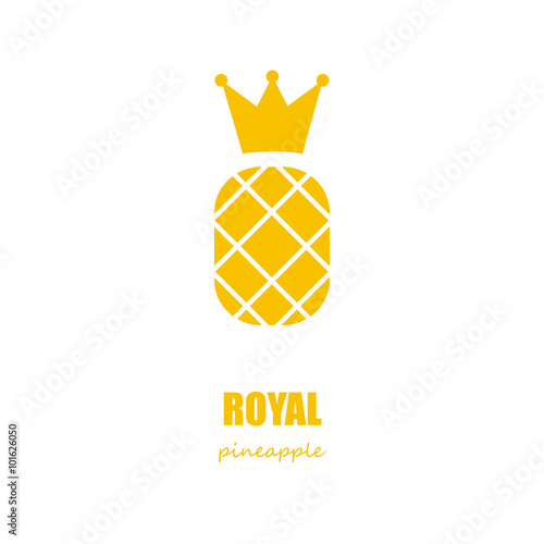 Royal pineapple logo concept