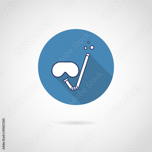 Diving mask icon in flat design. Vector illustration.