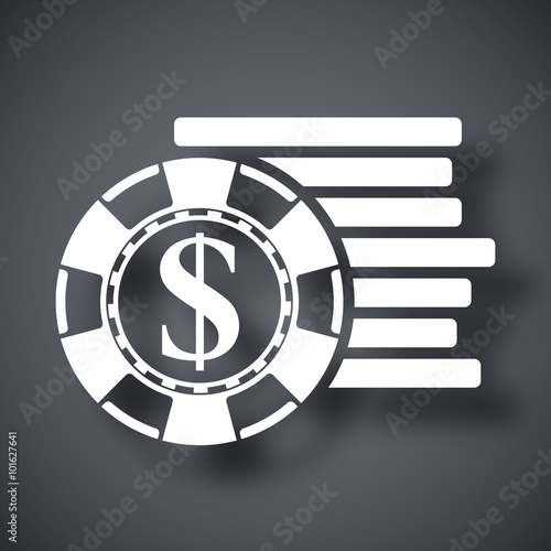 Vector gambling chips icon